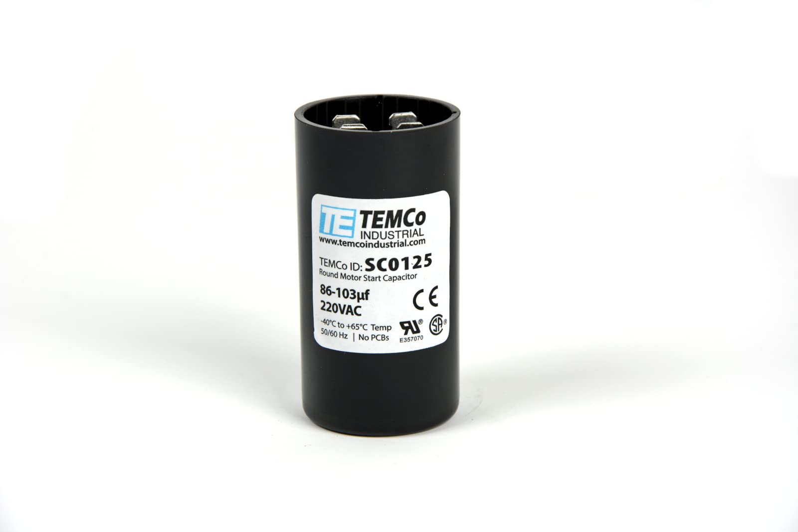TOCO’☆ ページ TEMCo 86-103 uf/MFD 220 VAC Volts Round Start Capacitor 50/60 Hz