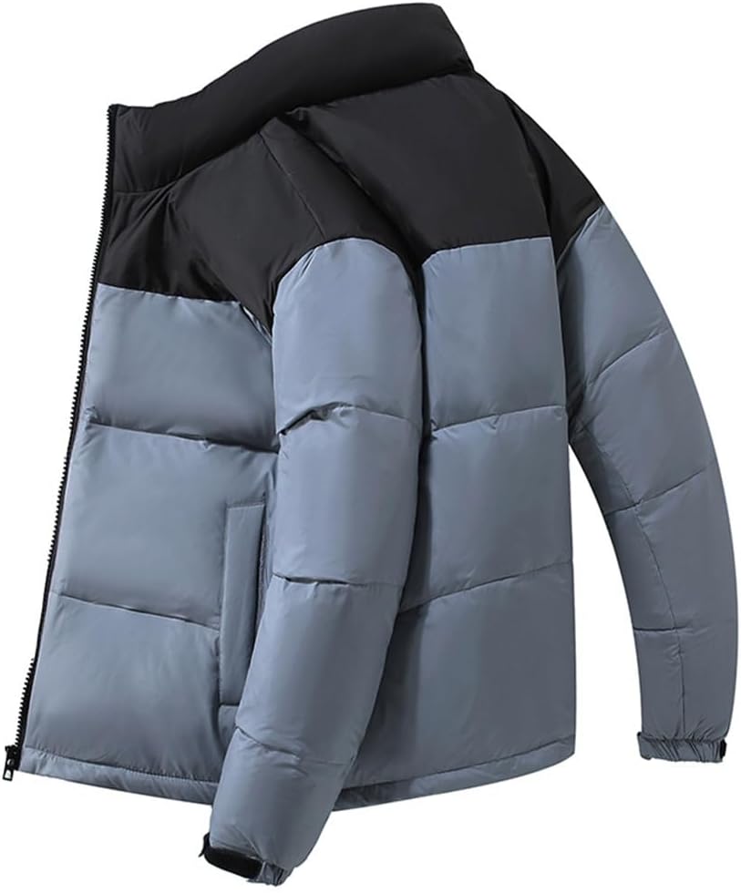 Dvbfufv Winter Down Jacket Men Fashion Stand Collar Warm Parkas Coat Mens Casual Streetwear Down Jacket