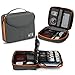 Produktbild Vemingo Kabeltasche Kabelorganizer Doppelte-Schichte Kabel Etui Elektronik Zubehör Organizer Tasche Universaltasche für elektronische Kleingeräte zur Reise, wasserabweisend, Grau+Orange