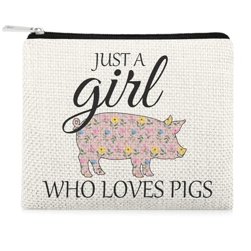 Pig Coin Purse Pouch Bag for Girls Women Pig Lovers Coin Wallet Pouch Pigs Gifts for Animal Lover Graduation Christmas Birthday Presents for Best Friend Daughter Sister Friendship Wallet Purse