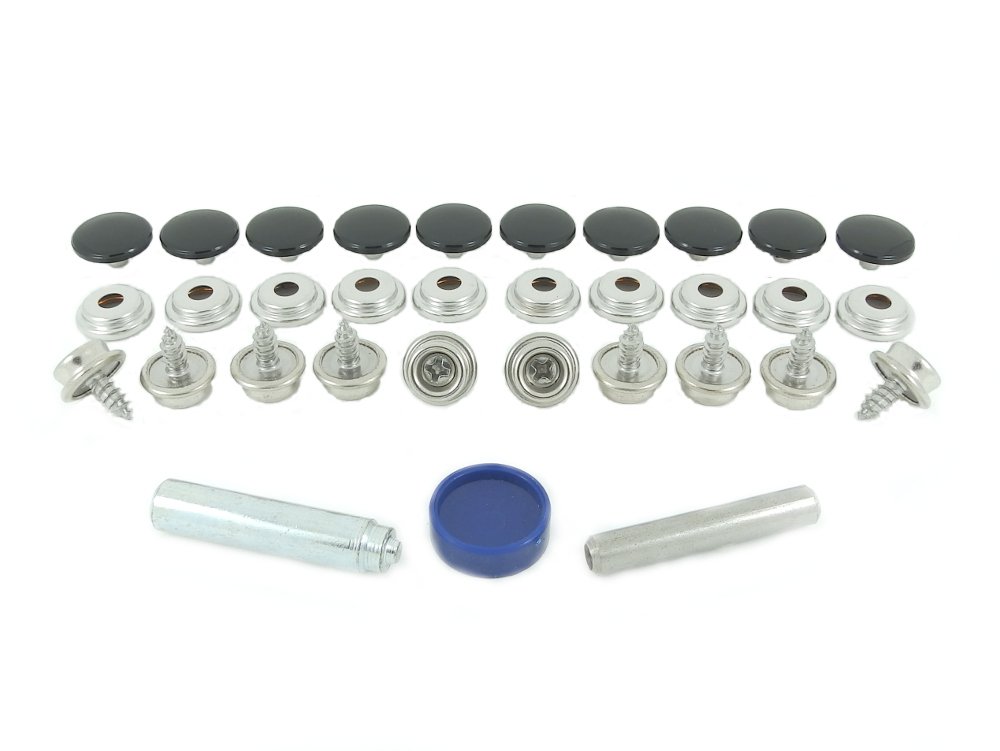 Kit de réparation BP 850-3 M70 tissu au bois avec fermeture pression noir