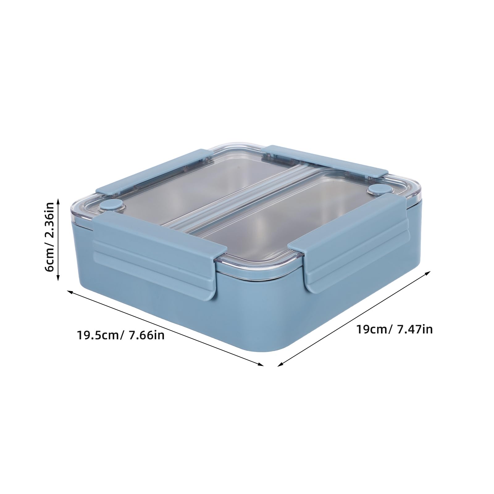 Cabilock Fiambrera de Acero Inoxidable 1100ml con 2 Compartimentos y Estructura en Capas, Diseño de Gran Capacidad a Prueba de Fugas para Uso Diario y Almuerzos en Oficina