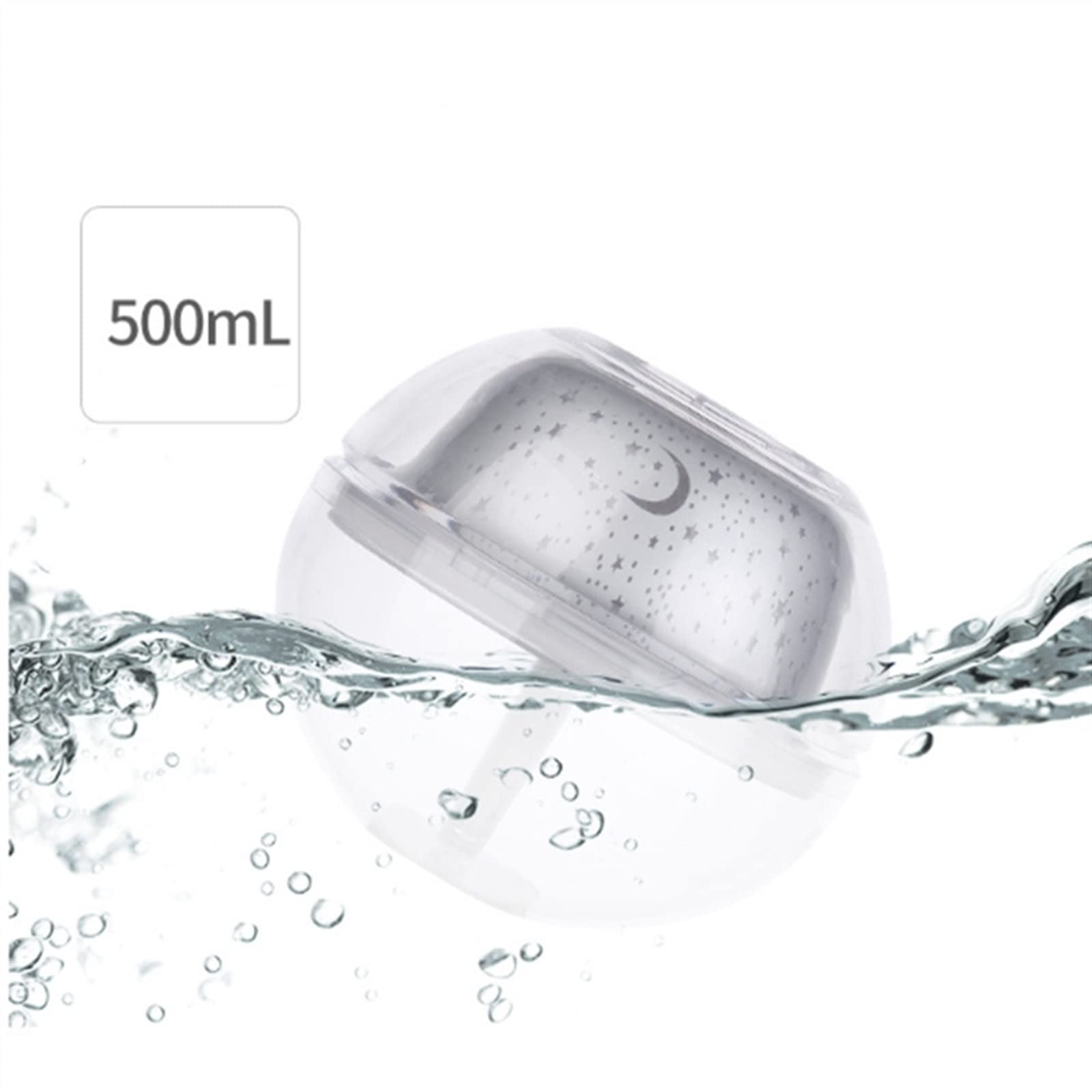 Umidificatori Umidificatore muto ad ultrasuoni da 500 ml Diffusore di aromi a nebbia nano Lampada da notte a proiezione di cielo stellato a LED Diffusore