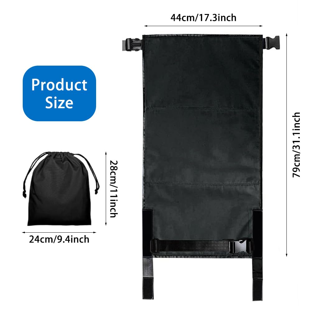 Reposapiés de Avión para Niños, Reposapiés Plegable para vuelo, Extensores de Asientos para Aviones, Cama De Viaje Portátil Para Niños Pequeños Para Vuelo Viajes, 79x44cm (Negro)