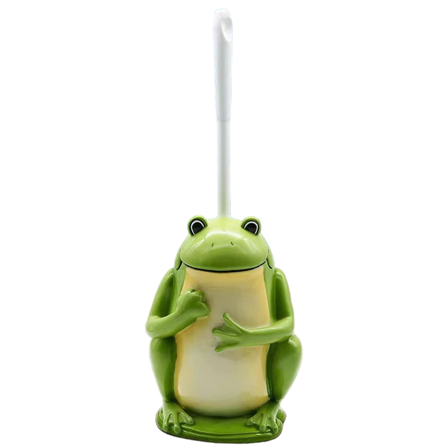 Brosse de toilette grenouille et support résine mignon pour déco salle de bain originale