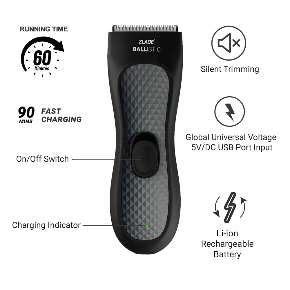 Buy Zlade Ballistic Manscaping Body Trimmer for Men Private Part Shaving Beard, Pubic Hair