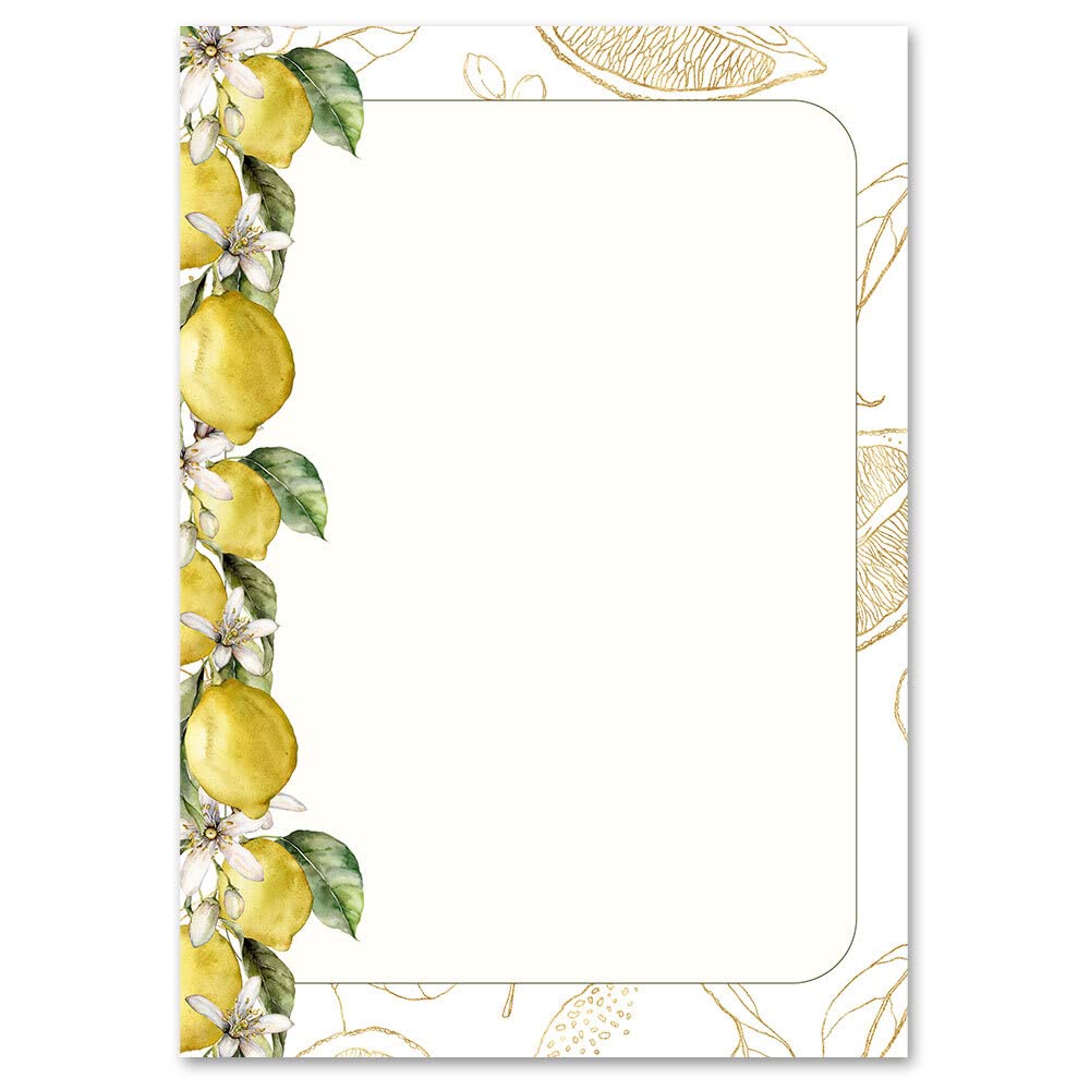 Motif Letter Paper! Lemons 250 Sheets DIN A5 - Food & Drinks — image 1
