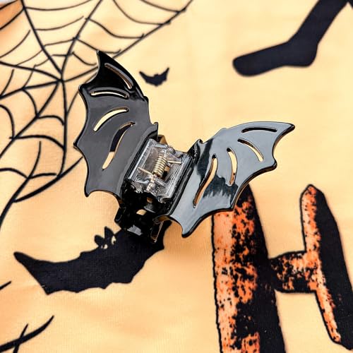 Dailyyart 2Pcs Bat Hair Claw Clip, Gothic Hollow Out Non-Slip Hair Claw Halloween Hair Accessories For Women Girls thumb #4
