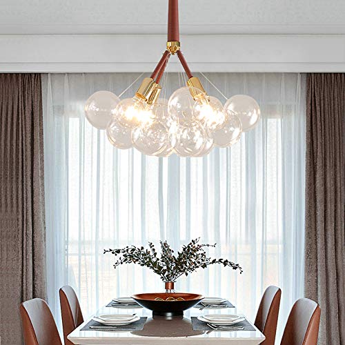 Marron 3 têtes suspension design en acier pour bureau