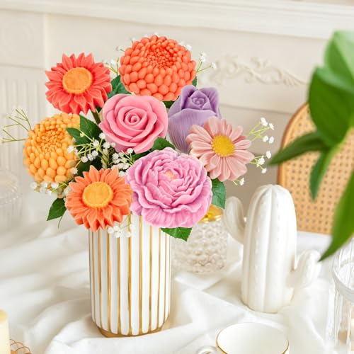 VvLons Flower Candle Molds, Set of 6 Flower Shaped Silicone Mold for Candle by VvLons - Image 2