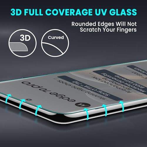 Image of ArmourPro UV Privacy Tempered Glass Screen Protector for Motorola Edge 70 Pro (6.8 Inch, Pack of 2) Full Edge to Edge Coverage | Anti-Spy /Anti-Peeping, 9H Hardness, Protection