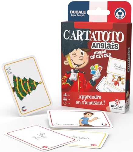 LA DUCALE Animales Cartatoto English-Juego de Cartas educativas-Vocabulario inglés, Color Dorado (Cartamundi France 10006521)