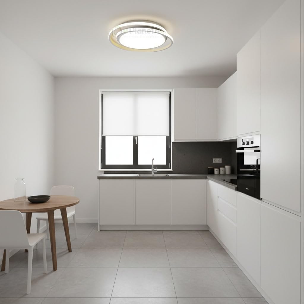 TOT ELECTRIC Plafoniera LED Rotonda 65W da Soffitto Design Moderno Bianco | Luce Naturale, Fredda, Calda, Per Camera e Cucina, Forma a Cerchio, Risparmio Energetico, Installazione a Soffitto