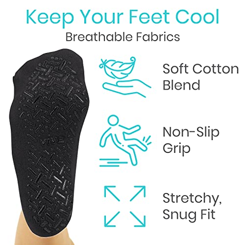 Vive Gel Socks (2 Pair) - Moisturizing For Dry Cracked Feet, Skin - Lining Infused With Essential Oils, Vitiamins - Moisture Wicking For Women And Men - Spa Treatment Set For Soften Foot (Small) #TOP5