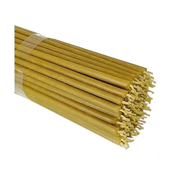 NKlaus 990g (ca. 100 St) Bienenwachs ruÃ tropffrei 24,5cm Altar Ritual Kerze 36264