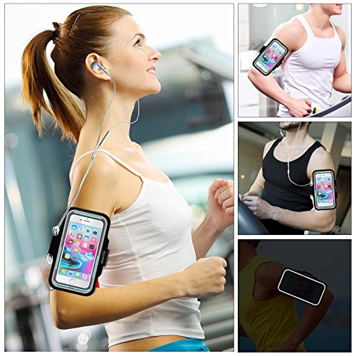 Smartlle Arm Phone Holder For Running, Universal Armband For Cellphone, Iphone 13 12 11 Pro/Xr/Xs/X/Se/8/7/6S/6, Samsung Galaxy A/S/J, Lg, Moto, Pixel, Up To 6.1’’, For Gym, Sports, Workout-Black #TOP4