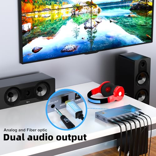 Image of HDMI Video Wall Controller 2X2,4K x 2K HD Display,180 Degree Rotate, 8 Splicing Modes 2x2,1x2,1x3,1x4,2x1,3x1,4x1, Input 4K and Output 1080P, Streaming Media Video Device