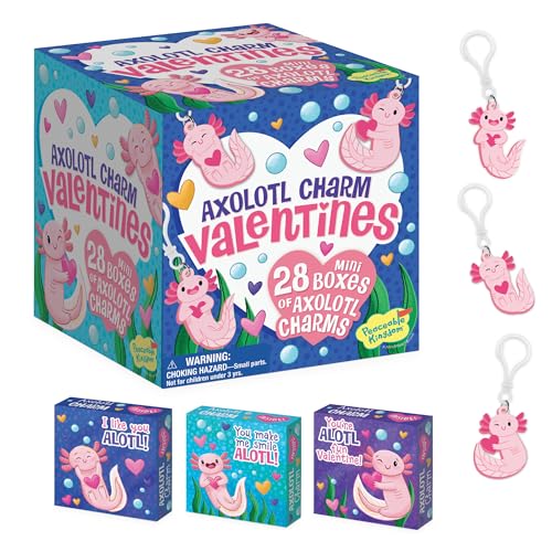 Breloques axolotl et cartes Saint-Valentin enfants Peaceable Kingdom pour s'amuser