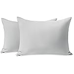 TILLYOU Toddler Pillowcase 2 Pack with Zipper,Silky Soft Microfiber 13 x 18 Kids Travel Pillow Cases,Gray