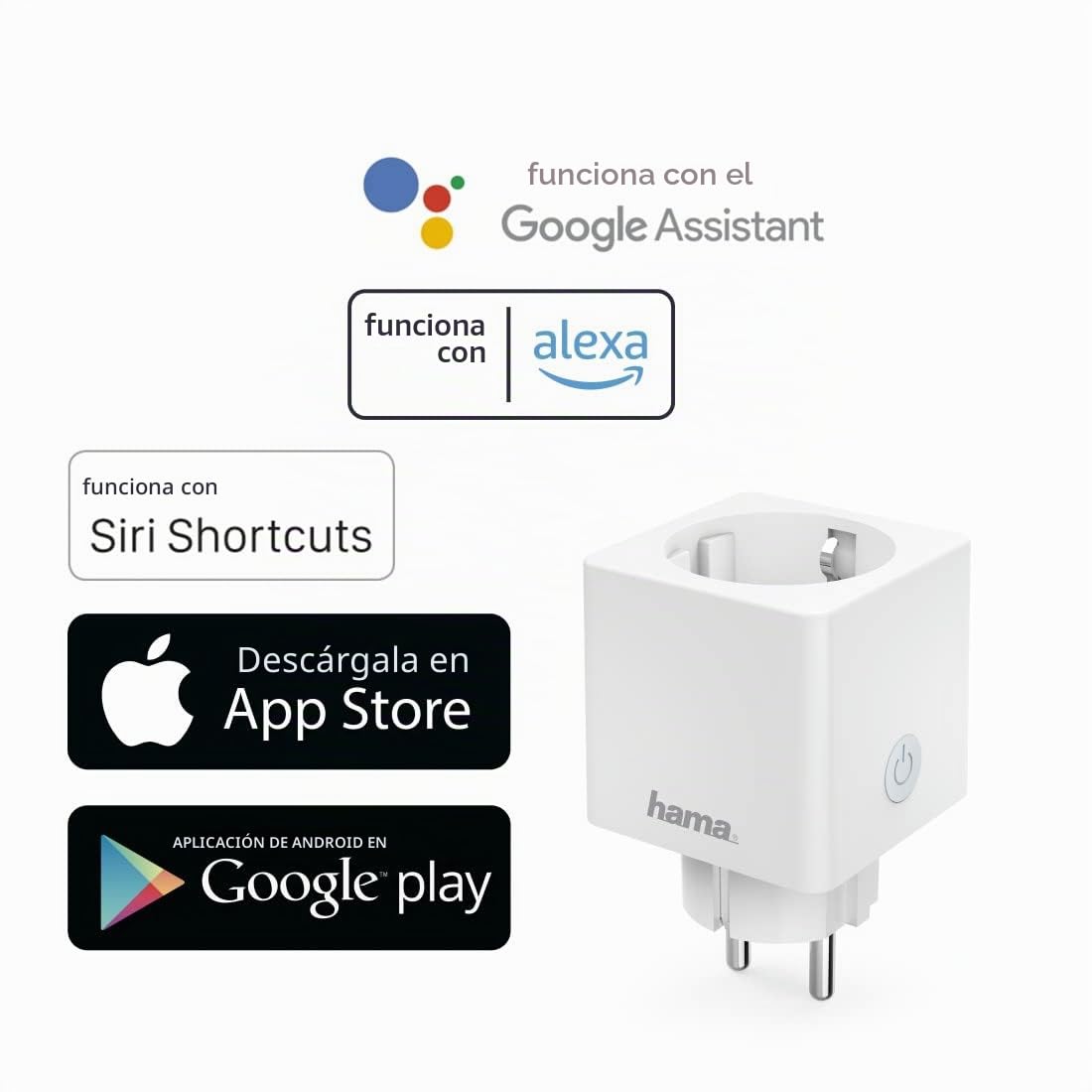 Hama Enchufe WiFi, Blanco, 3er-Set