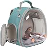 Small Bird Travel Backpack Carrier Cage, Backpack to Transport Backpack Carrier with Metal Tray Stand Perch for Parakeet Cockatiel Budgies Vet Carry School Bag