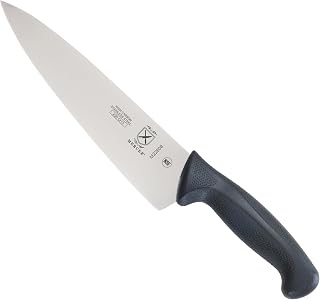 Mercer Culinary Millennia 8-Inch Chef's Knife - High-Carbon Japanese Steel Blade, Ergonomic Non-Slip Black Handle