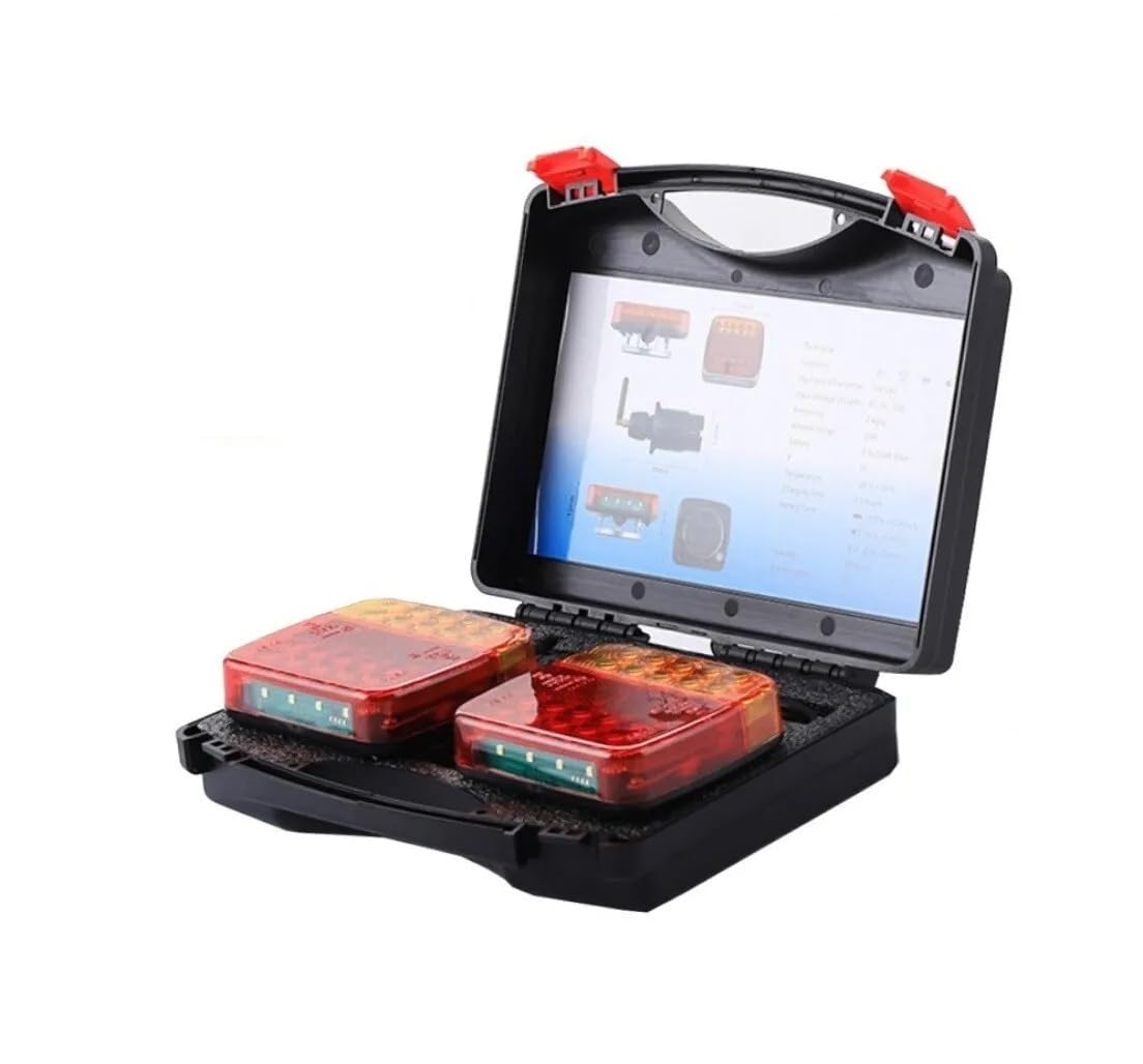 Led Rear Tail Lights Wireless & Magnet E11 12v Trailer Caravan 5 Functions