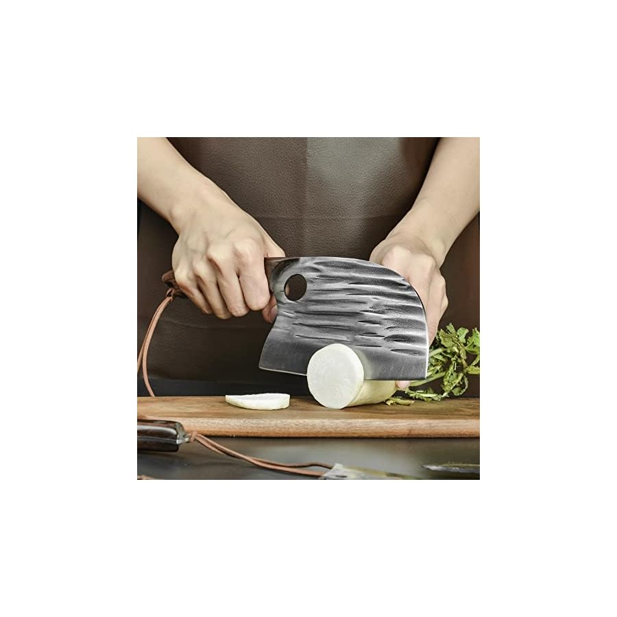 FULLHI-17pcs-Butcher-Chef-Knife-Set-include-sheath-High-Carbon-Steel-Cleaver-Kitchen-Knife-Whole-Tang-Vegetable-Cleaver-Home-BBQ-Camping-with-Knife-Bag FULLHI 17pcs Butcher Chef Knife Set include sheath High Carbon Steel Cleaver Kitchen Knife Whole Tang Vegetable Cleaver Home BBQ Camping with Knife Bag