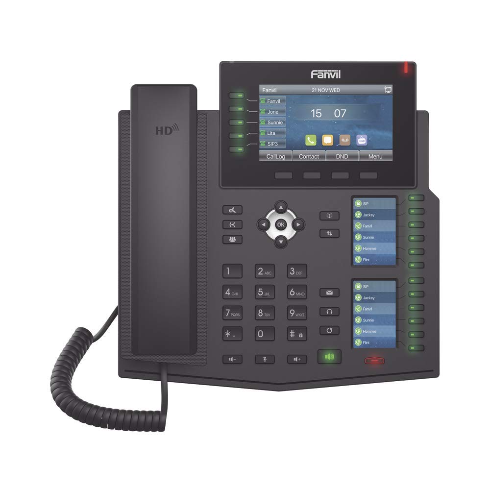 FanvilX6U Color Display IPV4 & IPV6, POE & Gigabit Ethernet