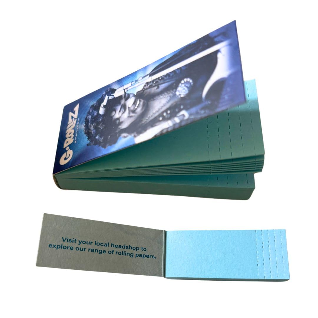 G-Rollz Wide Rolling Tips, Blue, 60mm x 25mm, 50 Tips Per Booklet (3 x booklets)