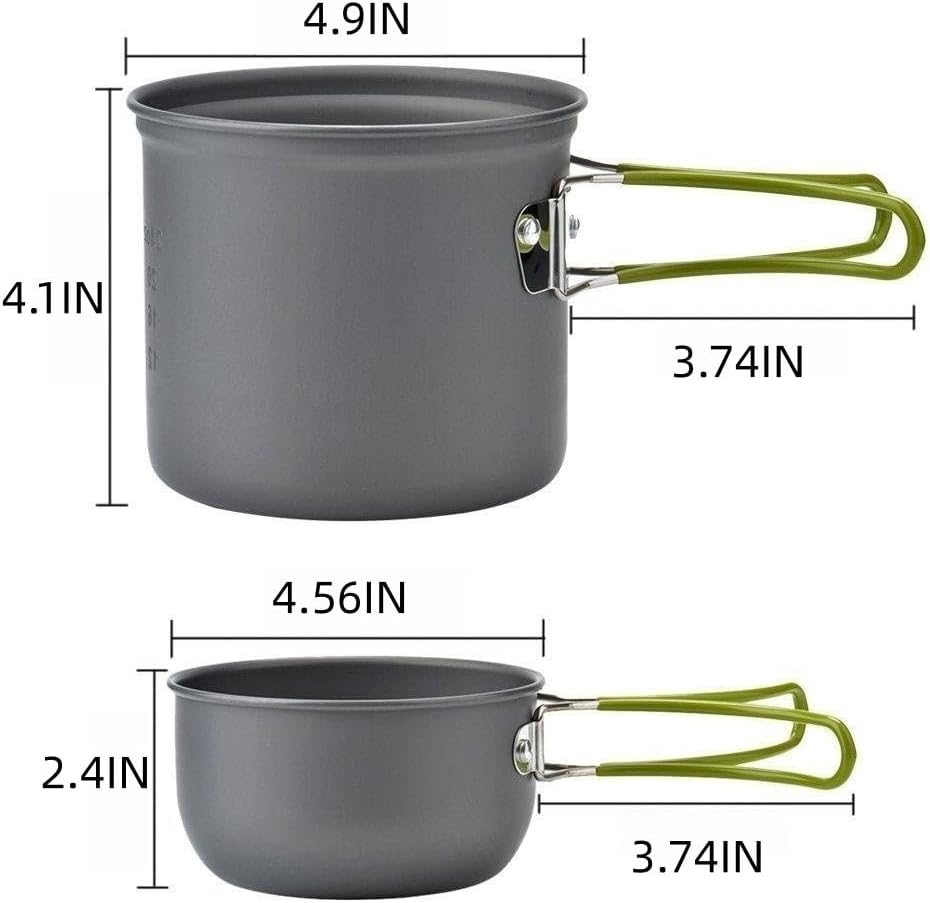 5pcs Transportable Tenting Cookware Equipment for Backpacking Gear, Tenting Cooking Set,Simple Storage – Backpack Tenting Pots and Pans,Forks and Spoons,Backpacking Mountaineering Outside Cooking and Picnic