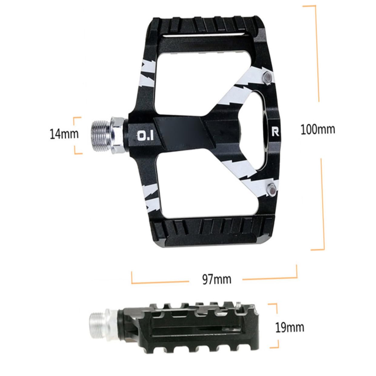 VICASKY 1 par de pedales de plataforma antideslizantes para bicicleta de montaña para bicicleta de carretera y ocio para ciudad y todoterreno