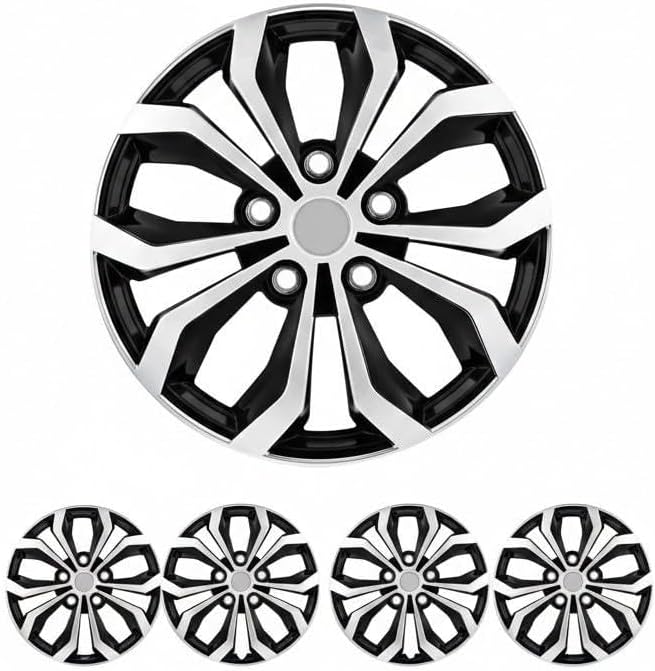 4PC Set 15" 16" & 17" Hubcaps Wheel Cover Universal fit Most of Cars (Spyder Performance Wheel Cover (Spyder Performance, 15 Inches)