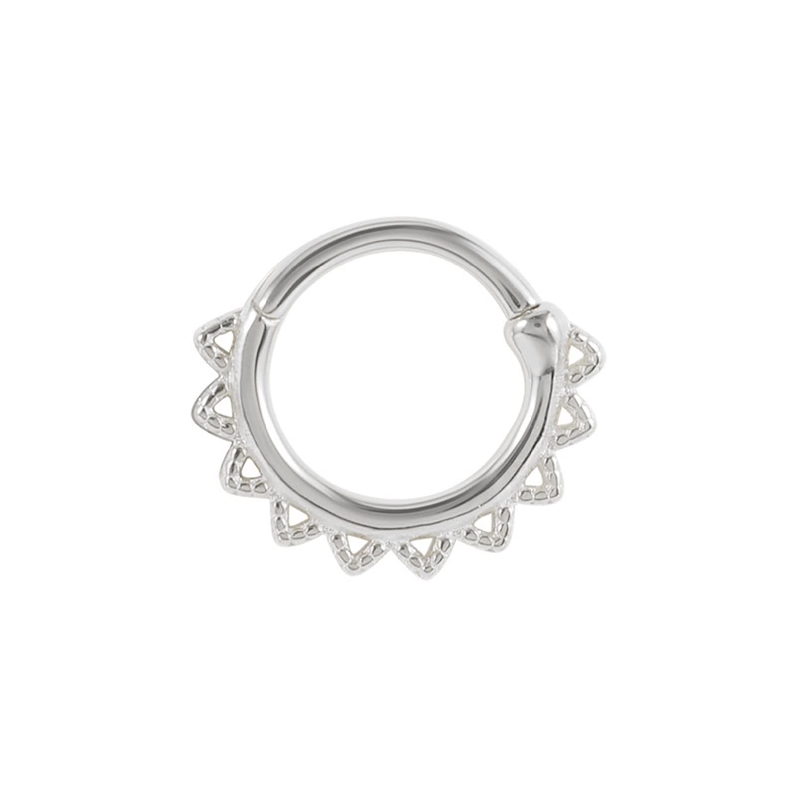Stud de nez 18G en argent 925 TABOJS avec motif triangle discret