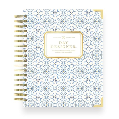 Day Designer 2026 Daily Planner – Premium Planner for Stylish Organization. Combines Monthly Calendar, Hourly Schedule, To-Do List, Gratitude, Goal Setting, Inspirational Quotes, Stickers & More. Elegant laminated Cover with Gold Accents (Casa Bella Design - 2026)