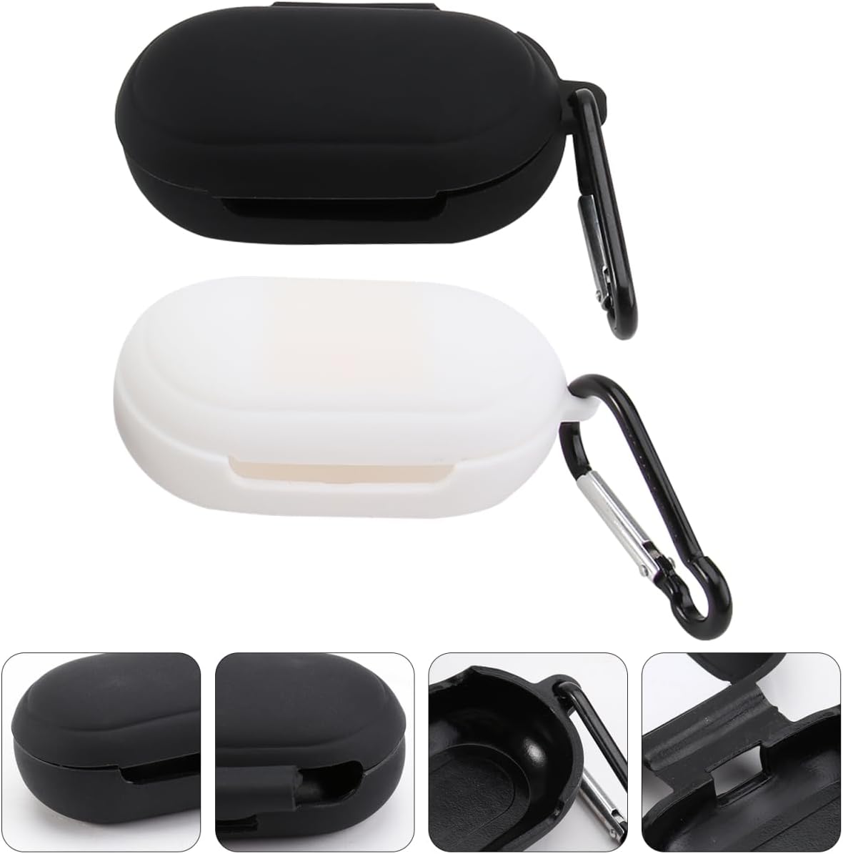 Hemobllo Wireless Earphone Case Cover Compatible for Galaxy Buds Plus 2 Pack Silicone Protective Case with Keychain Portable Shock and Scratch Resistant Earbuds Storage