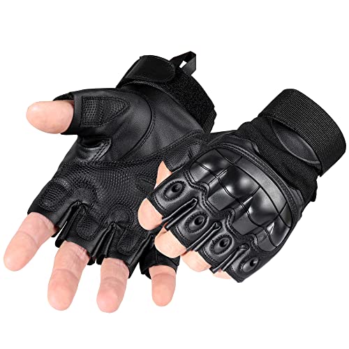 Image of WTACTFUL Tactical Fingerless Gloves Men Women, Breathable Anti-Slip