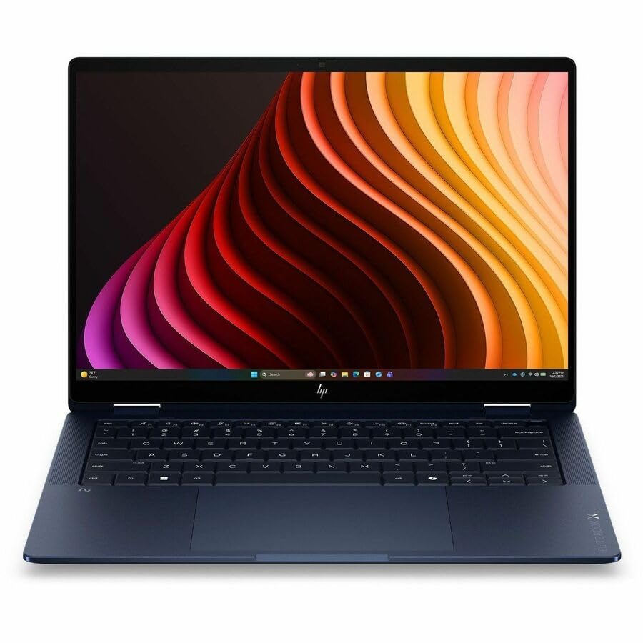 Image of HP EliteBook X Flip G2i 14 inch Touchscreen Convertible Copilot+ PC 2 in 1 Notebook - 5G - 3K - 120 Hz - Intel Core Ultra X7 358H - 32 GB - 1 TB SSD - English Keyboard - Atmospheric Blue - Intel Chip - LT