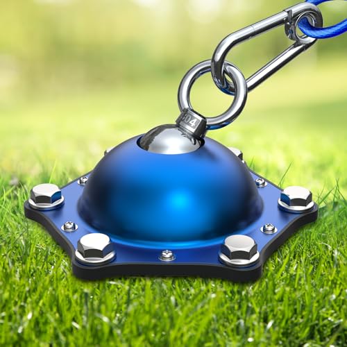 TOPKNOT Dog Tie Out Stake for Camping(up to 200lbs) 360Swivel Dog Run Stake Heavy Dog Runner for Yard (No Cable)-Dog Stakes for Outside-Use Any Dog Tie Out Cable or Yard Leash