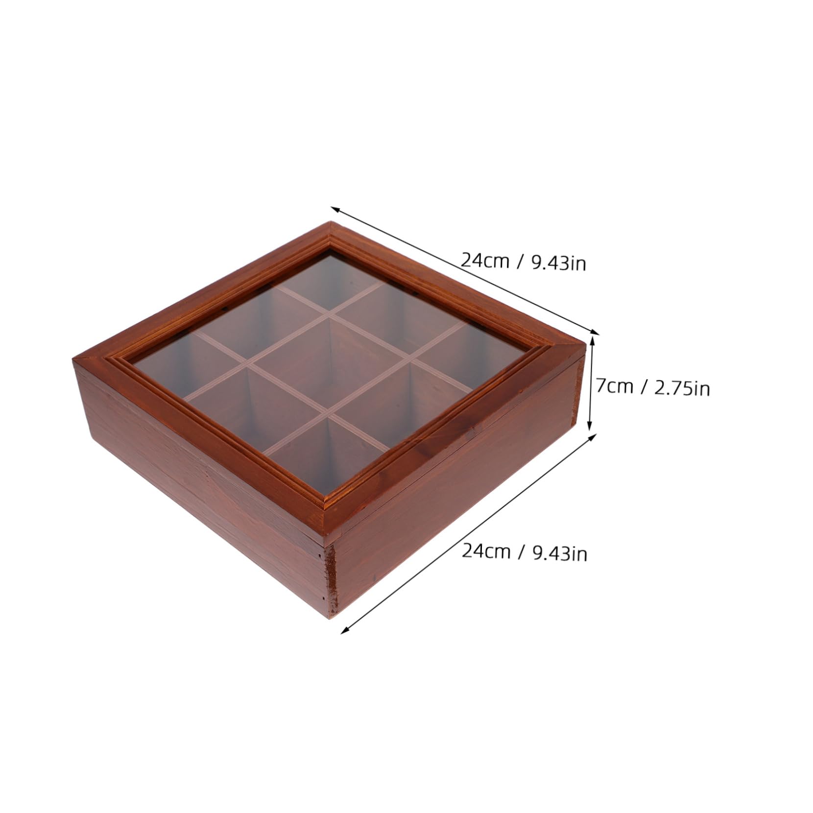 GLEAVI Holzfach Teebeutel Organizer Box Für Teebeutel Kaffeestation Aufbewahrungsbox Mit Mehreren Fächern Kompakt Und Leicht