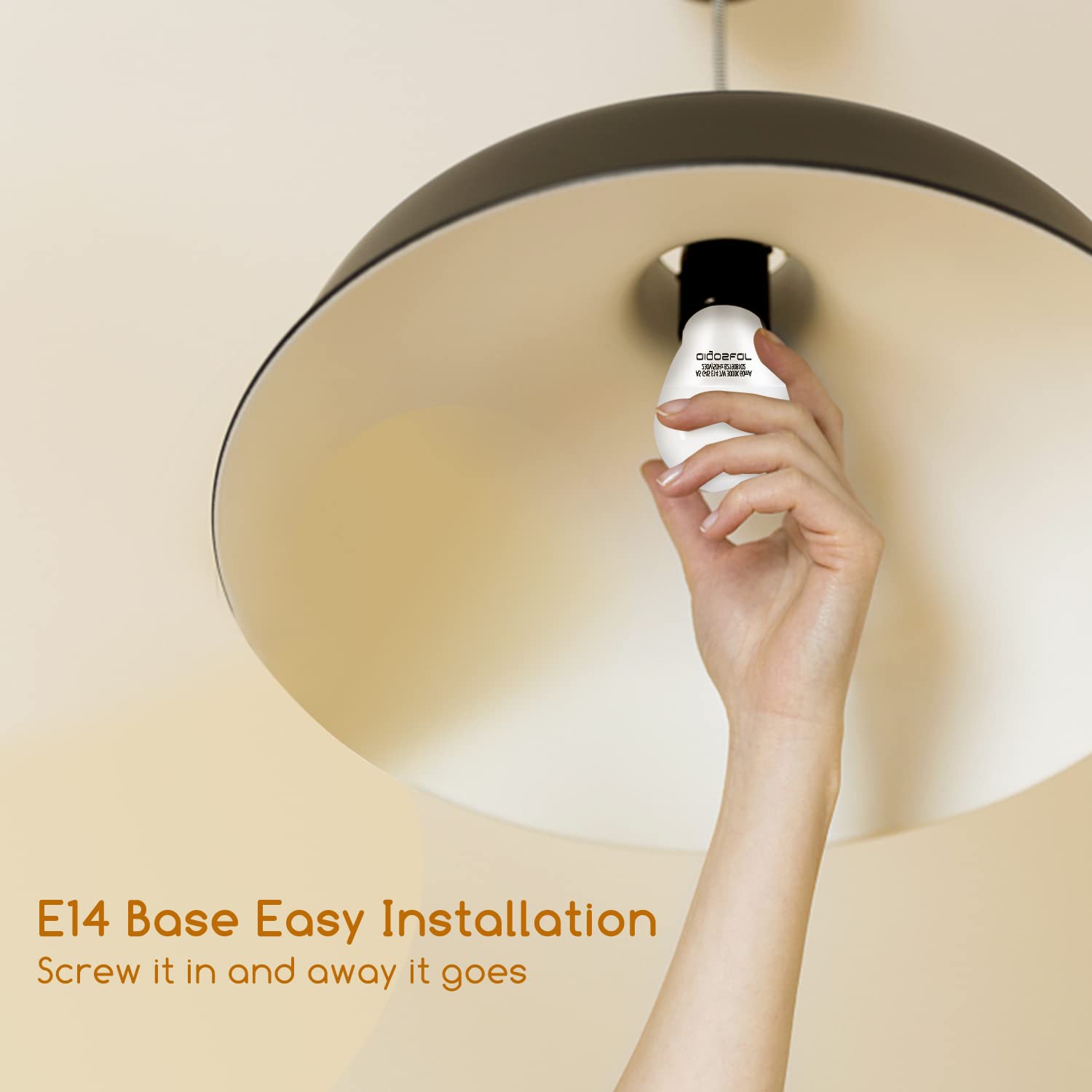 Aigostar - Lampadina LED E14 da 9 W (Equivalenti a 62W), Luce Calda 3000K, 840 Lumen, CRI> 80, Risparmio Energetico, Non Dimmerabile, Pacco da 10