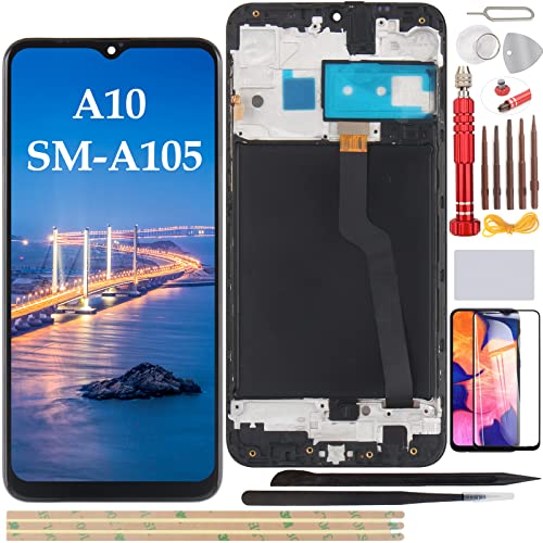 YHX-OU 6.2'' Noir Kit Écran Complet avec châssis pour Samsung Galaxy A10 2019 SM-A105F Écran LCD...