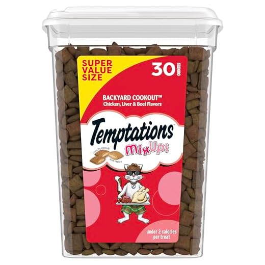 TEMPTATIONS MixUps Friandises pour chat Saveur cuisine dans le jardin 850,5 g
