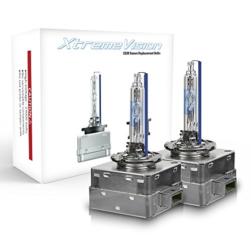 Image of XtremeVision AC HID Xenon Replacement Bulbs - D3S / D3R / D3C - 6000K Light Blue (1 Pair) (Metal Base)