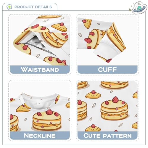 JUNZAN Cartoon Sweets Strawberry Cakes Kids Girls Hooded Sweatshirt Crewneck Tops Clothing Shirts Sports 4T3