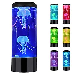 卓上 アクアリウム LED クラゲ イルミネーション搭載 クラゲ2匹内蔵 シリコン スタンドタイプのコンパクト アクアリウム 水族館