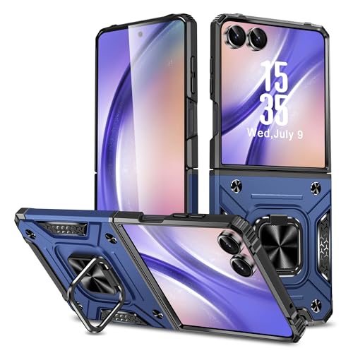 KUJQOC ?�� Galaxy Z Flip 7 �p�� �P�[�X �����O�t�� �ϏՌ� TPU �N���A ���^ �y�� �g�уK�o�[ �X�^���h�@�\ �ԍڃz���_�[ ��d�\�� �w��h�~ �S�ʕی� �X�N���u���H �J�����ی� ���o���Ղ� �X�N���b�`�h�~ ���E���₷ ?��