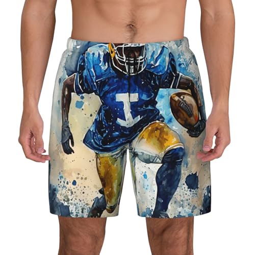 Bañador transpirable de hombre con secado rápido y estampado de fútbol para playa y surf