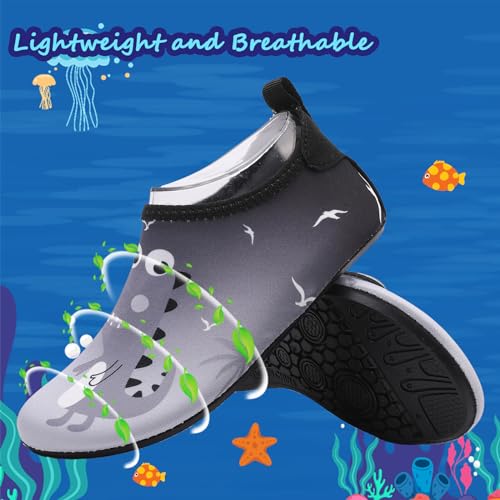 Zapatos de agua para niños y niñas,calcetines de agua de secado rápido para playa,Ultra Ligeros, Totalmente Drenaje, para niños pequeños, jóvenes,piscina,deportes, natación3