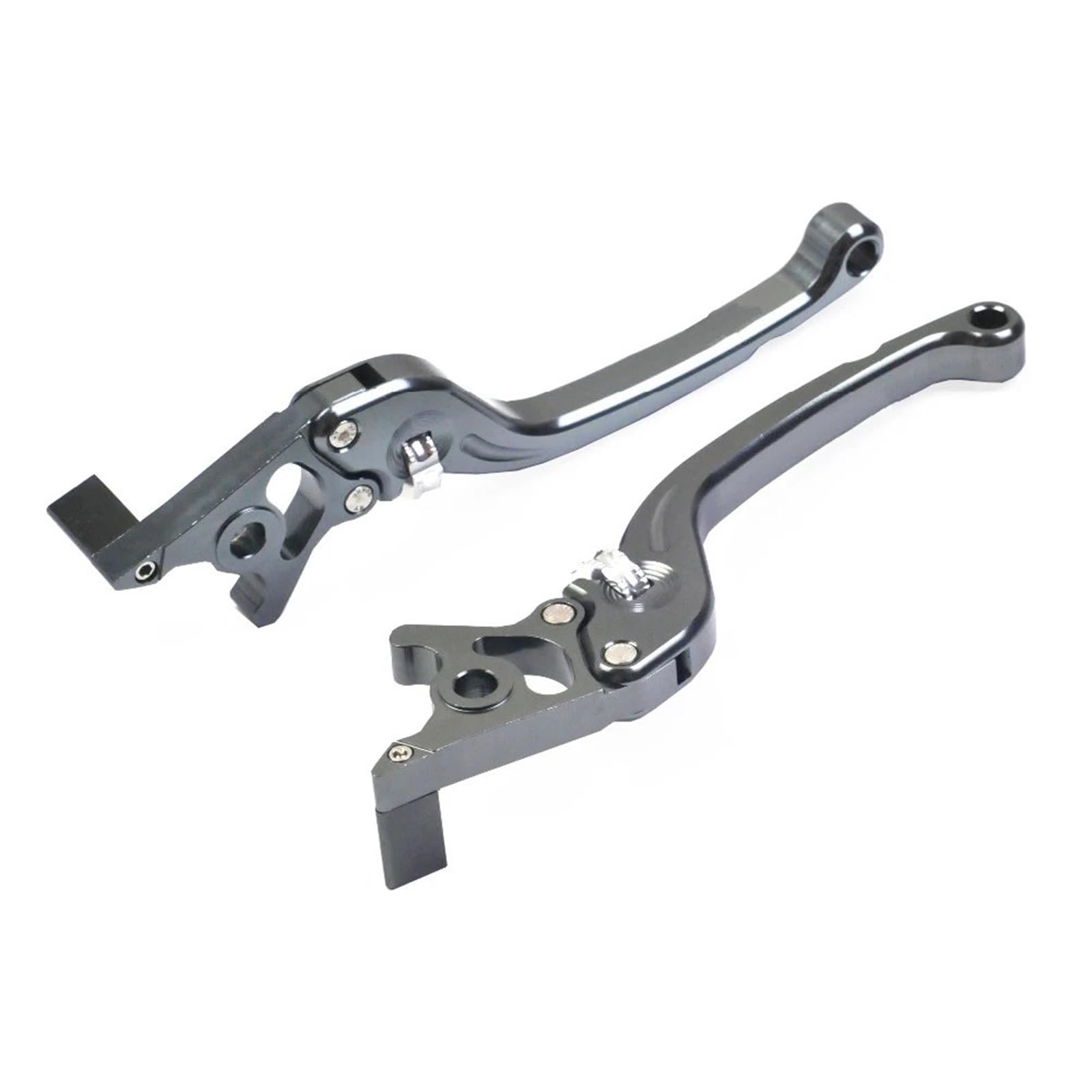 Hguvsjd Gray Cnc Motorcycle Modified Double Disc Lever Scooter Electric Bike Modification Motorcycle Brake Lever(Gray)